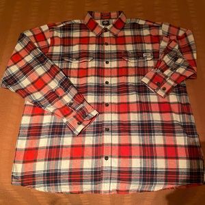 Dickies flannel button up shirt, size large, relaxed fit